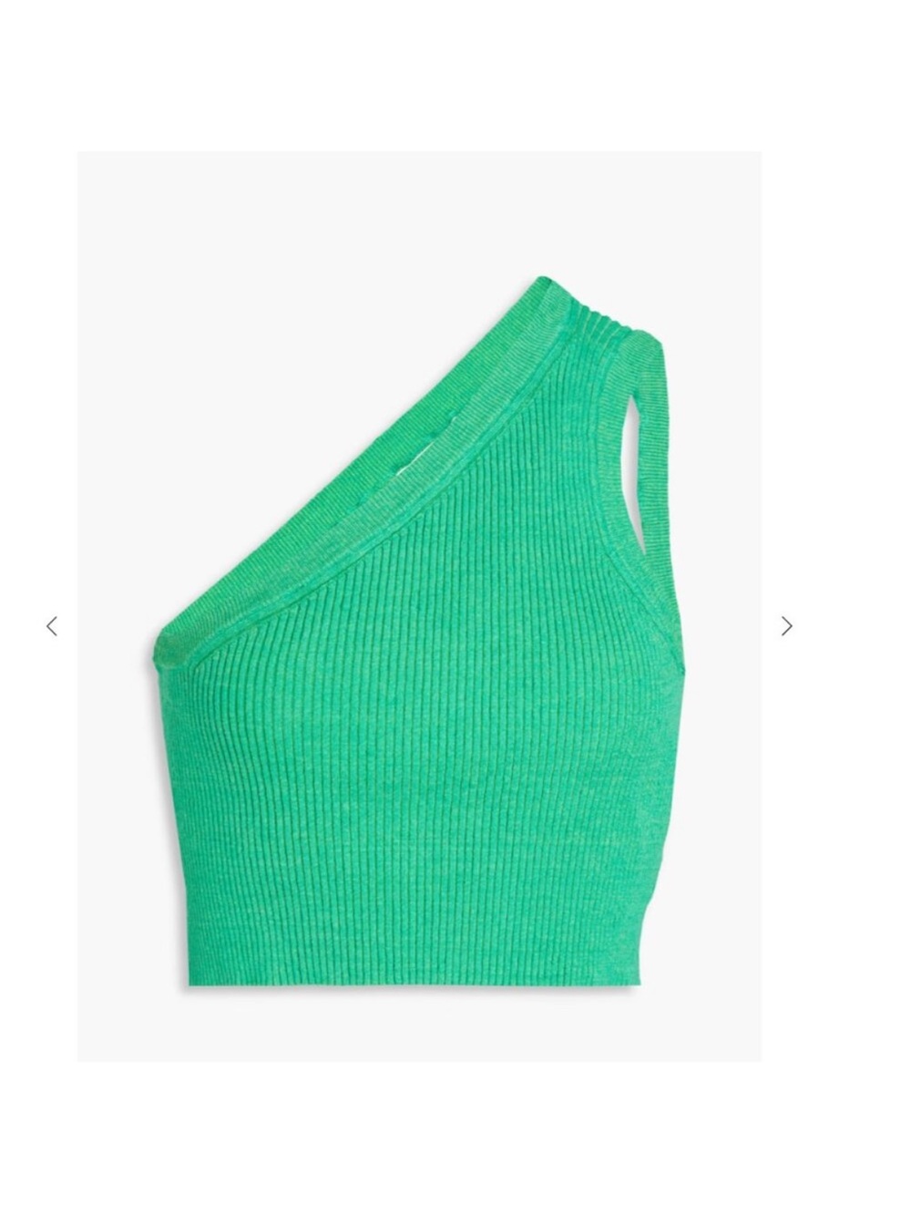 Jacquemus One-Shoulder Ribbed Tank Top - Bright Green